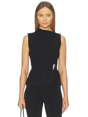 L’ academie Maeko Top in Black no metal piece